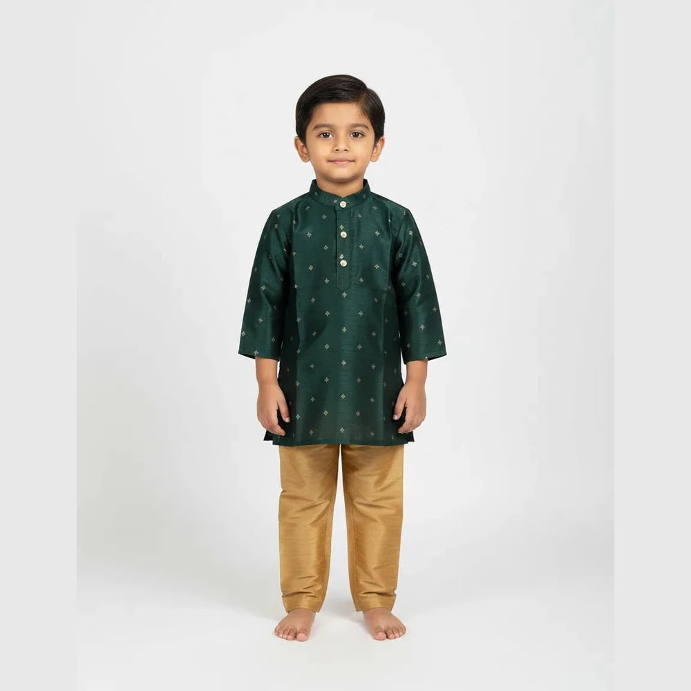Boys Dark Green Kurta Pajama KP090